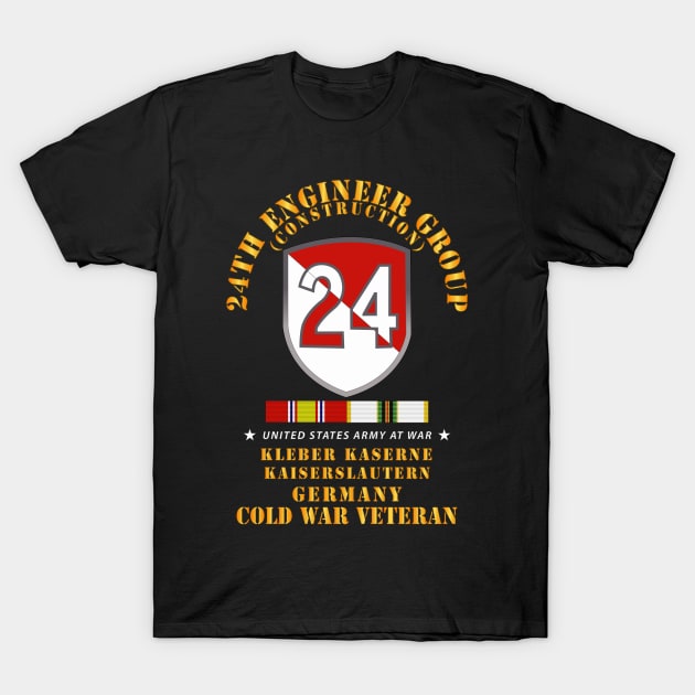 24th Engineer Group (Construction) - Kaiserslautern, Germany 1954 - 1972- w COLD WAR SVC X 300 T-Shirt by twix123844